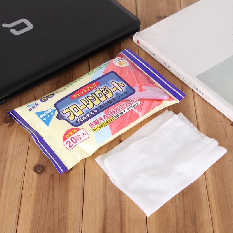 Disposable Wet Tissue Wiper Set of 20 Floor Cleaning Dust Removal Wet Wiper