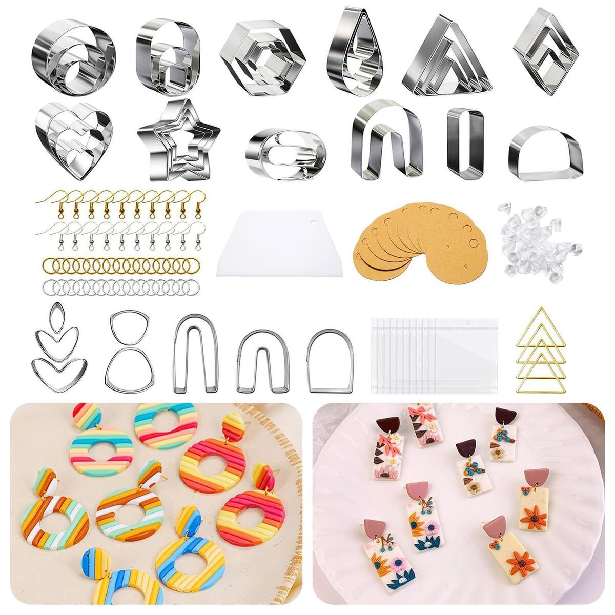 Polymer Clay Earring Cutters Earring Cards Cutting Mold for for Polymer Clay
