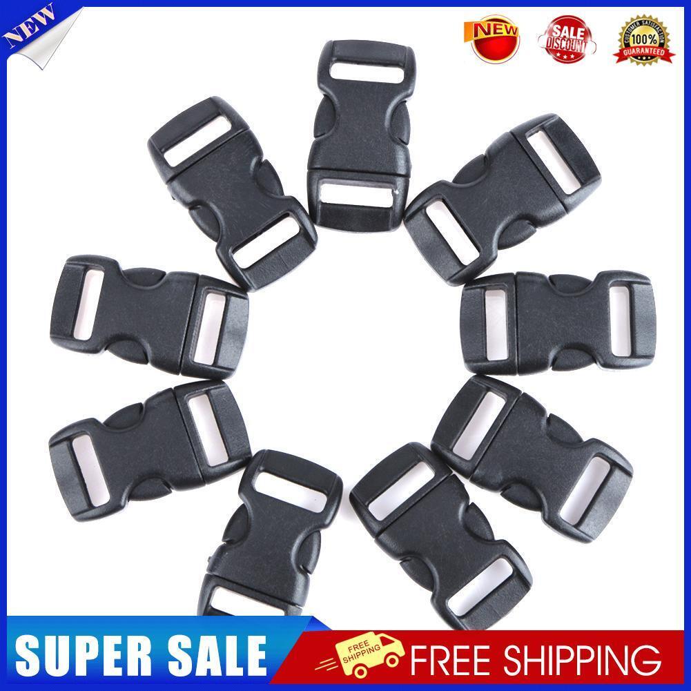 50pcs 10mm Side Release Buckles Webbing for Paracord Bracelet Backback