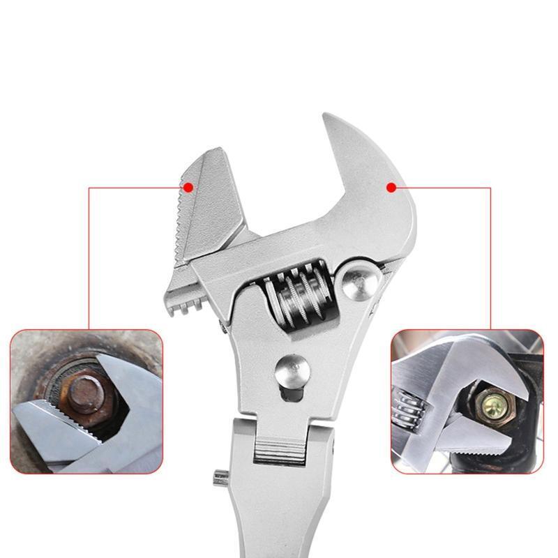 5 in 1 Adjustable Ratchet Wrench 10 Inch Torque Wrench with 180° Folding Spanner