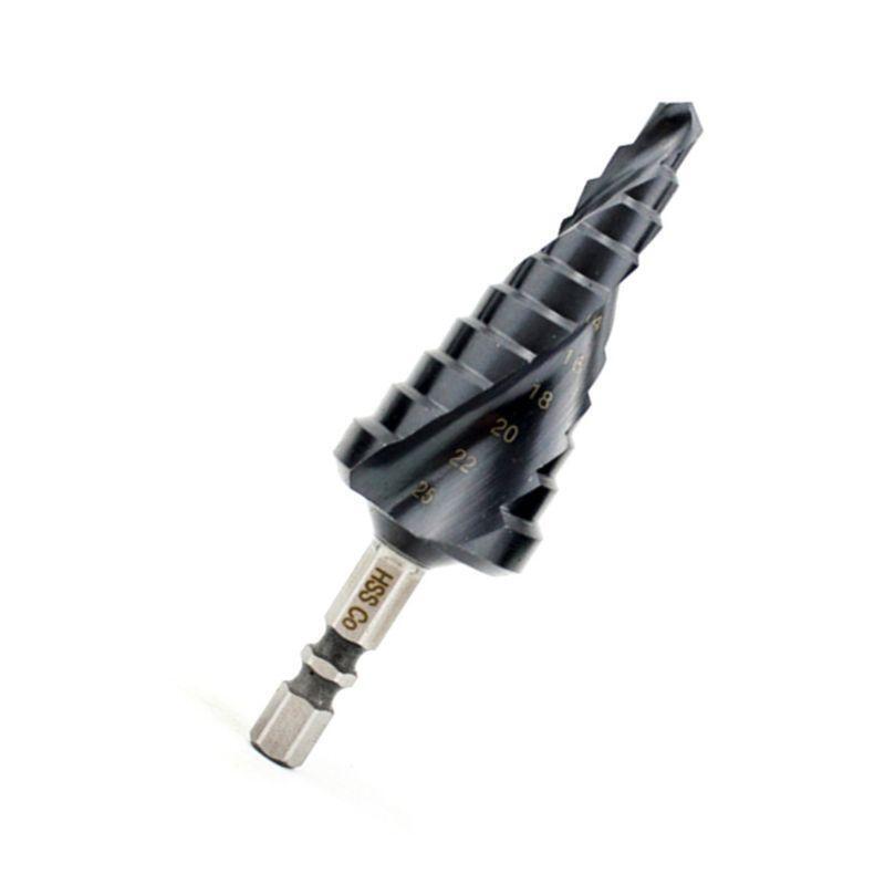 6-25mm HSS Nitrogen Coated M35 Cobalt Step Drill Bit High Speed Steel Spiral