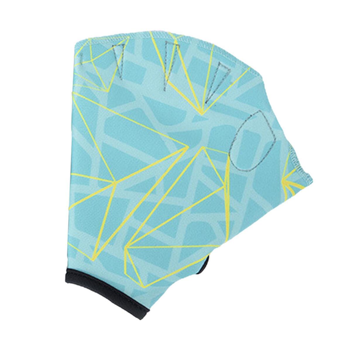 Swimming Webbed Gloves Snorkeling Swim Training Gloves Diving Hand fin Green S