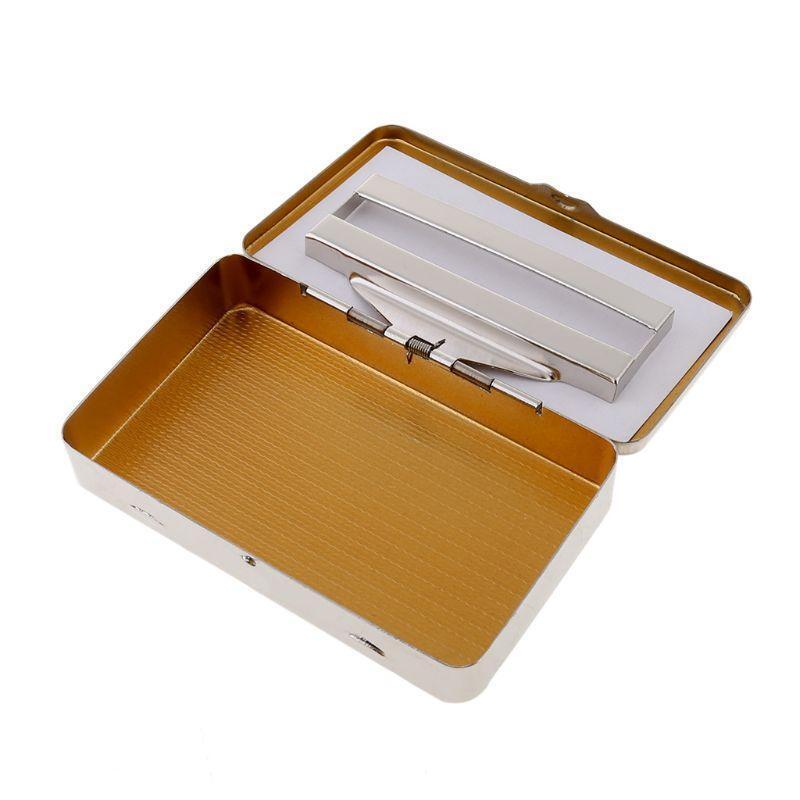 Thin American Eagle Metal Cigarette Case Boxes Automatic Cigarette Tobacco Case