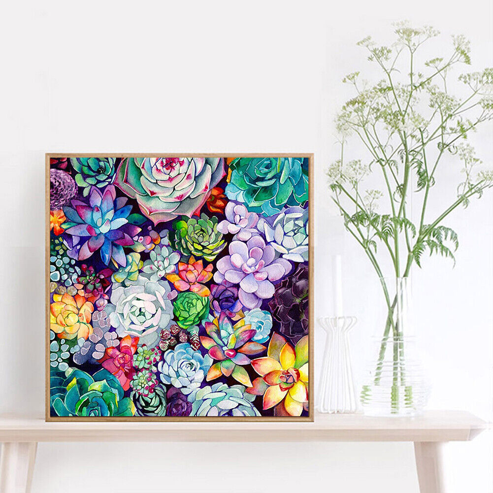 Succulent Plant Full Drill Diamond Painting DIY Mosaic Picture Home Decor