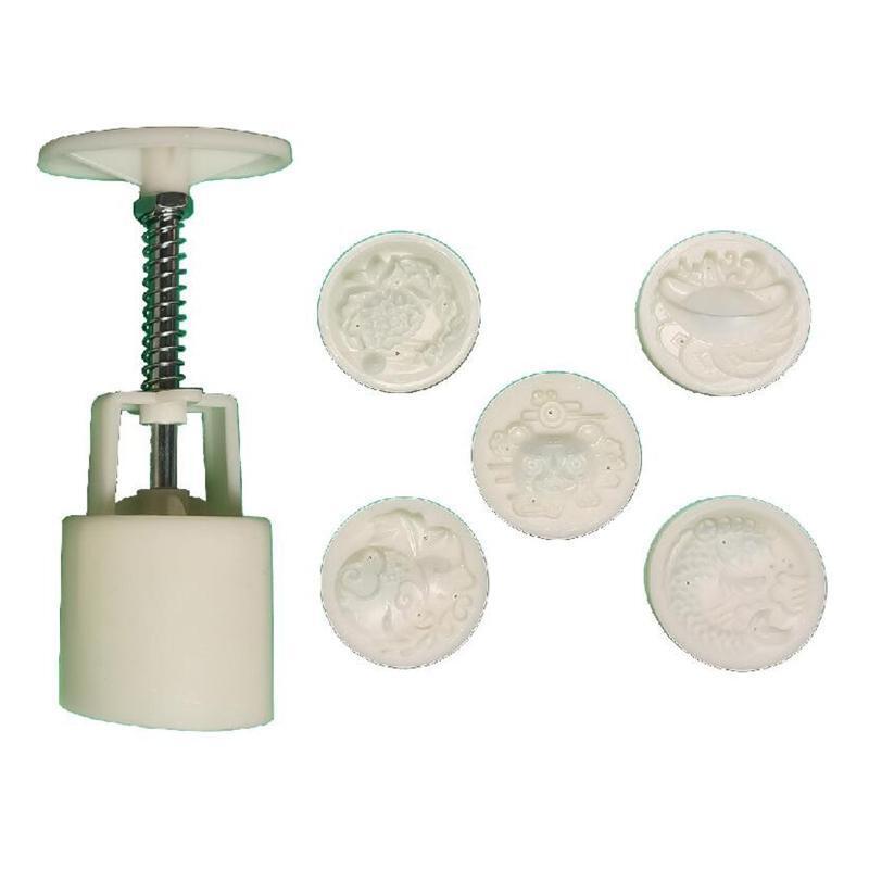 Moon Cake Moulds Mid-Autumn Hand Press Mooncake Stamps Pastry Decorating Gadgets