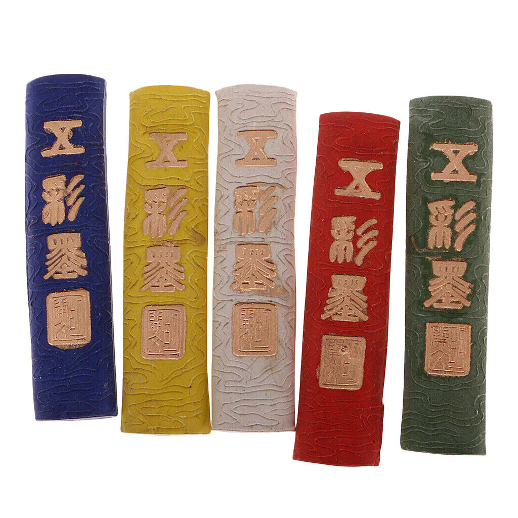 5 Pieces Ink Stick Pigment Color for Japanese Calligraphy Drawing Training