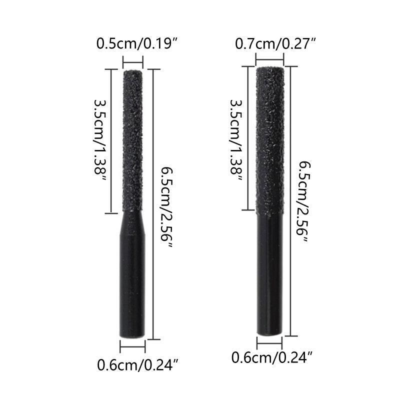 2x/Set Straight Shank Milling Cutter 6.35mm Router Bit for Edge Cutting of Stone