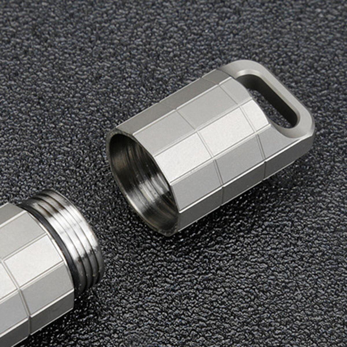 Pill Box Keychain Key Chain Emergency Moisture Proof Organizer for Camping