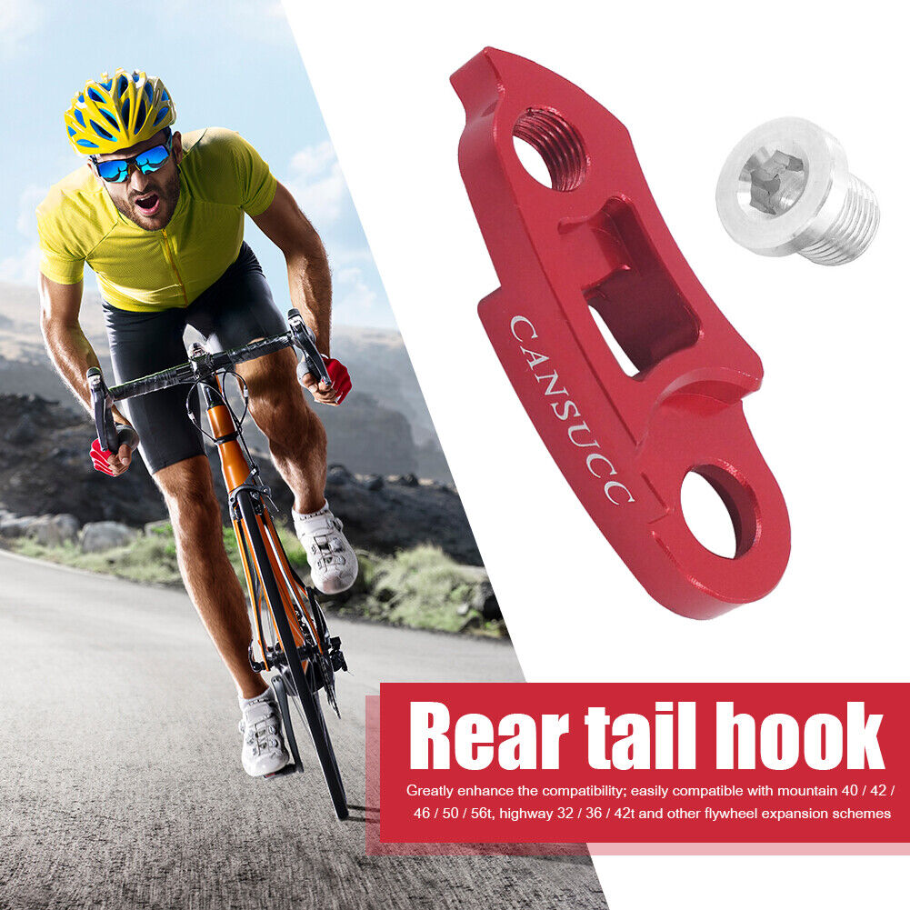 CANSUCC Bicycle Rear Derailleur Hanger MTB Frame Tail Hook Extender (Red)