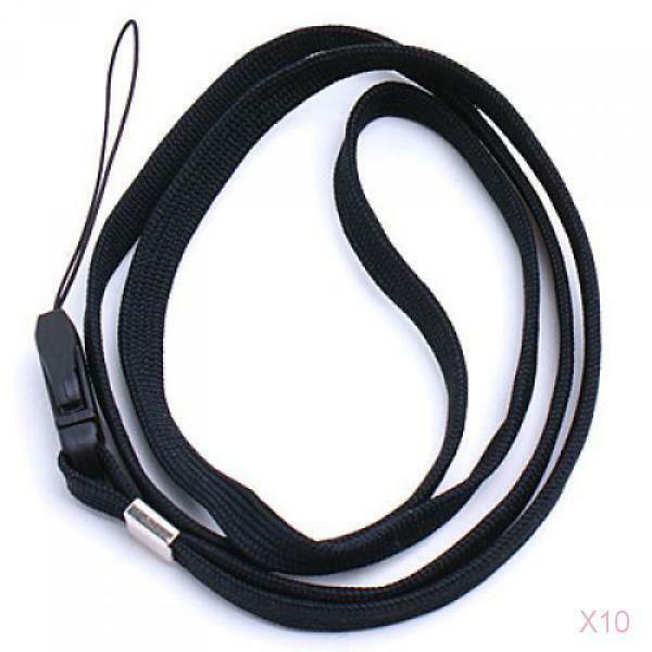 10pcs Detachable 16'' Long Lanyard Neck Strap For Camera, USB Flash Memory Cards