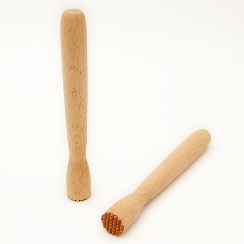 Beechwood Drink Muddler Wooden Masher Crusher Cocktail Damper Tool Ice Hammer