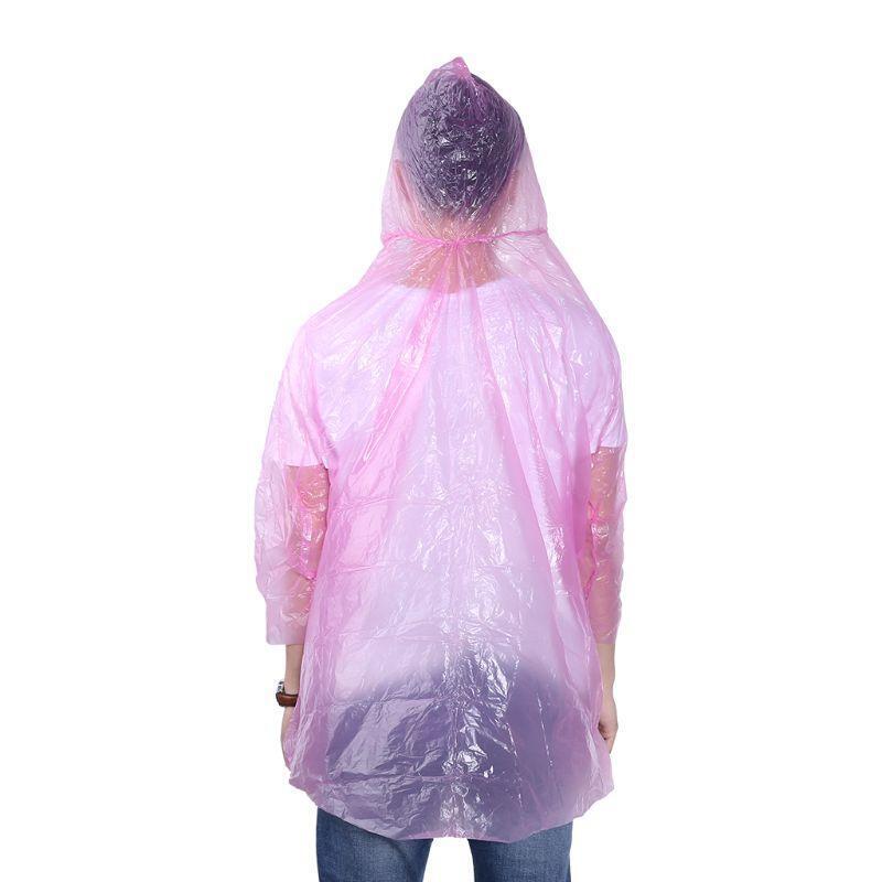 1 x Disposable Emergency Raincoat Travel Hiking Camping Hood Poncho Camping