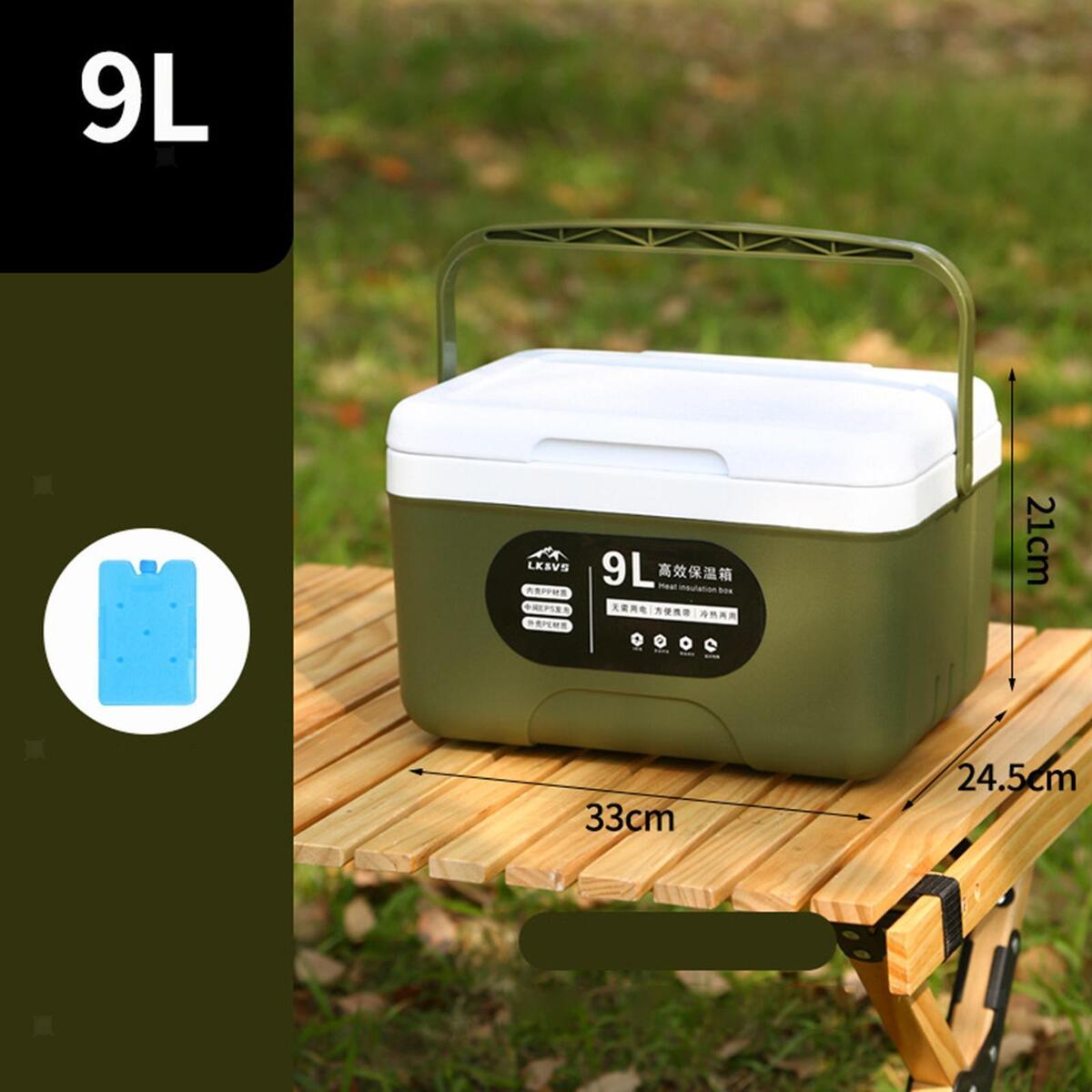 Insulated Thermal Box Freezer Storage 9L Cooler Bag for Car Shipping Boat
