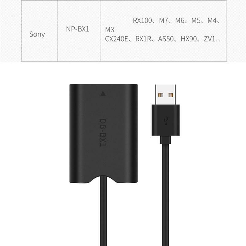 Dummy Battery Camera Power Supply Charger Powerbank for Sony DSC-RX1 DSC RX100