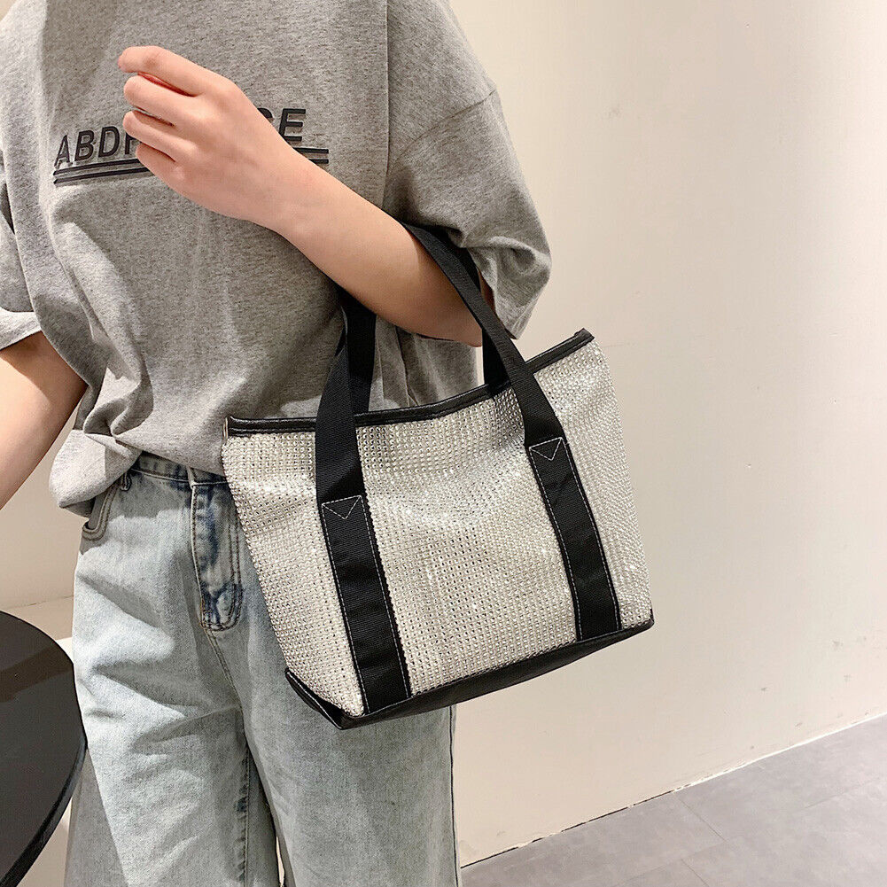 Fashion Rhinestones Handbag Women Casual Ladies Shoulder Crossbody Tote Bag