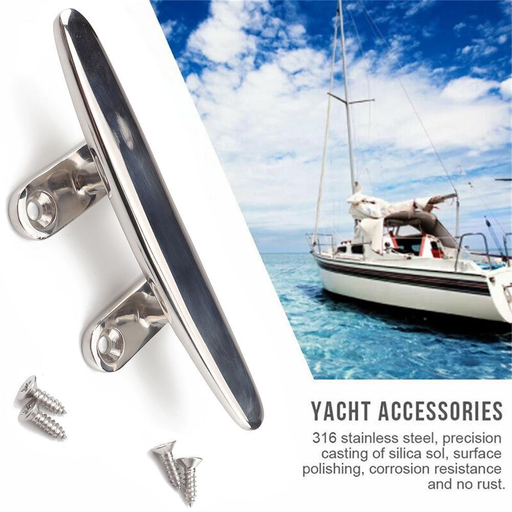 4 Inch Mooring Marine Cleat Tie Hardware Boat Yacht Bollard Dock Deck Line Rope