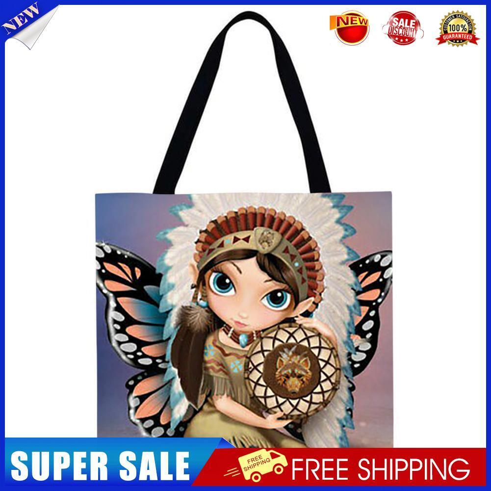 Cartoon Printed Shoulder Shopping Bag Casual Large Tote Handbag (40*40cm)