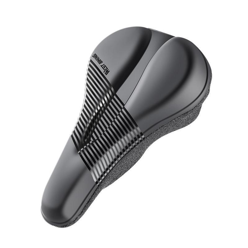 Gel Padded Bike Seat Cover Bicycle Saddle Pad Water Dust Cover for MTB Road Bike