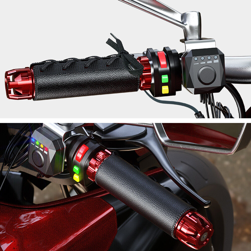 USB Handlebar Warmer Cover Waterproof Motorcycle Heated Pads Hand Grips Kit
