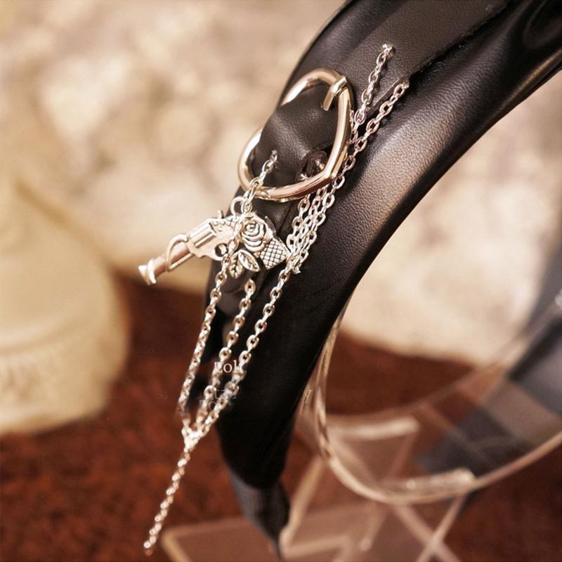 Lolita Dangle Chain Head Hoops Women Makeup Wedding Birthday Party Head Wear