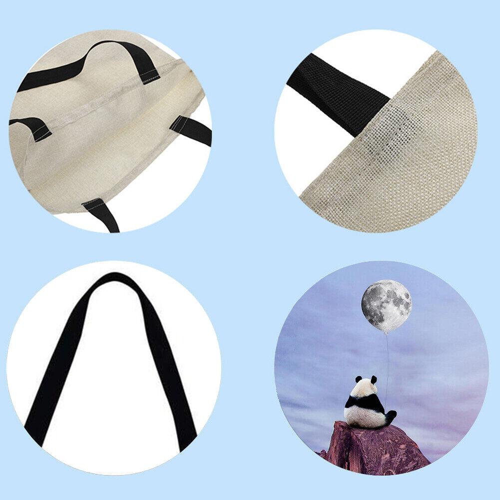 Panda Printed Shoulder Shopping Bag Casual Large Tote Handbag (40*40cm)