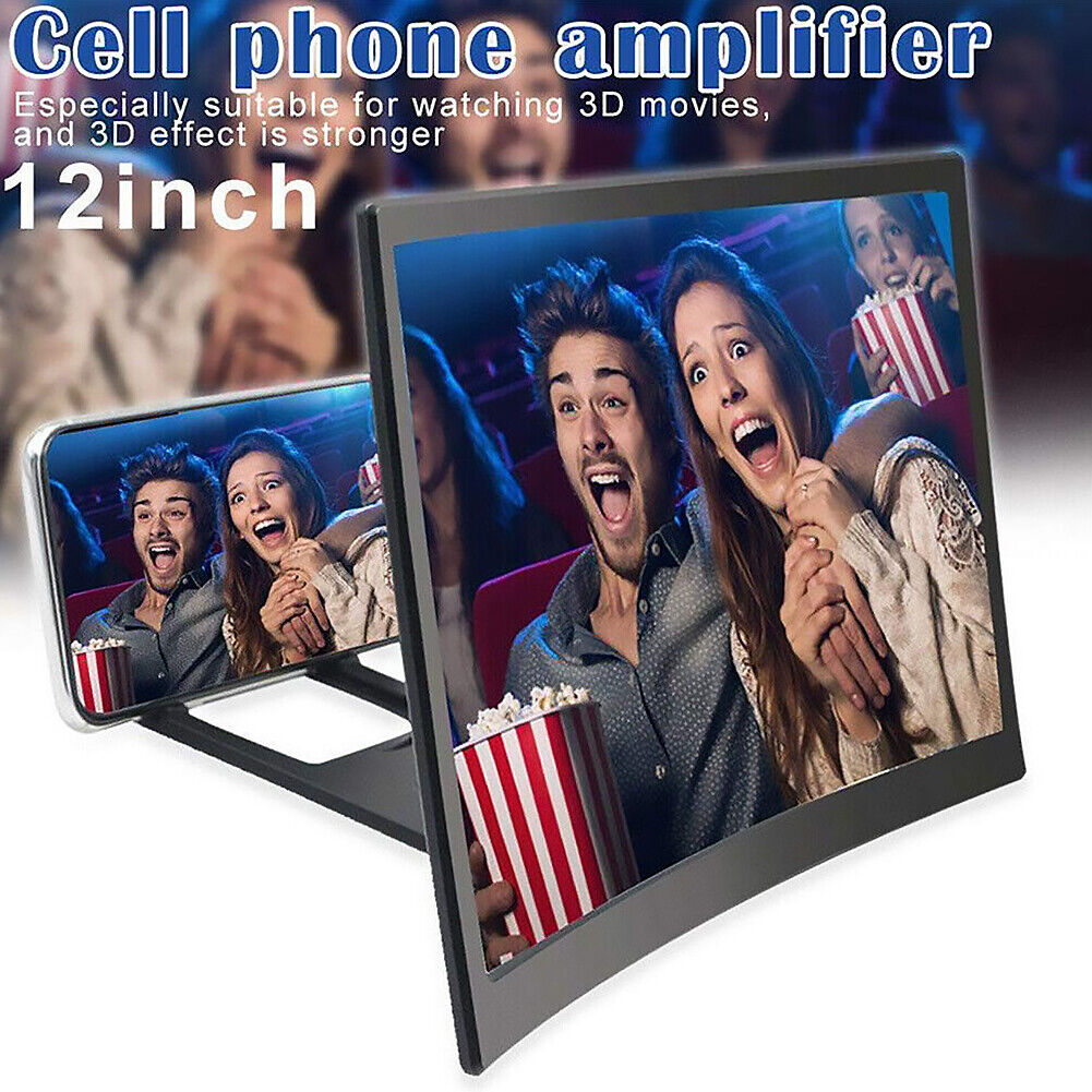 12 inch Curved Screen Mobile Phone Amplifier HD Screen Magnifier Expander