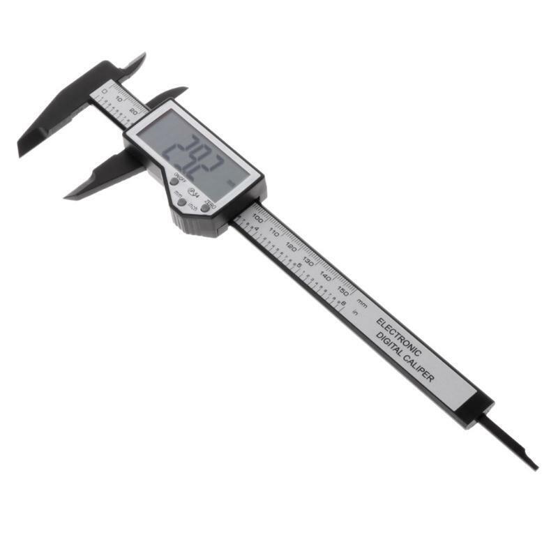 Digital Caliper Waterproof IP54 Large LCD Screen Carbon Fiber Vernier 0-150mm 6"