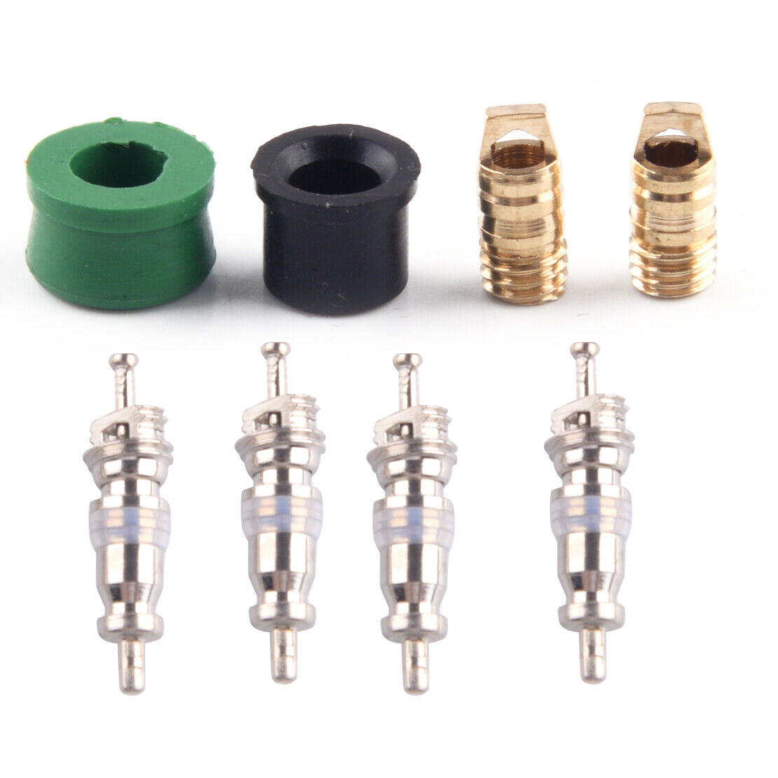 HVAC Refrigerant Charging Hose Core Caps Repair Kit w/ 1/4&3/8 Gaskets