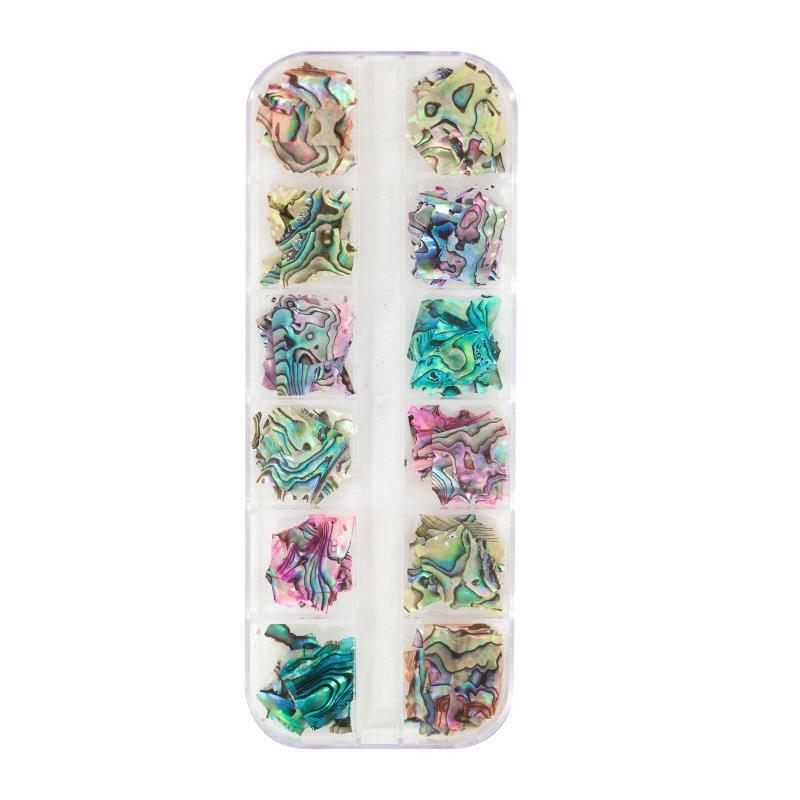 Natural Abalone Shell Seashell Slices DIY Nail Art Manicure Decor Nail Sequins