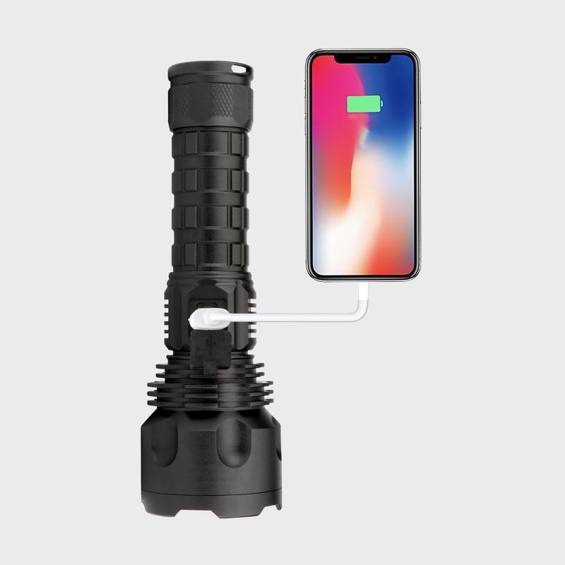P50 Zoom LED Flashlight with Powerbank Function for Camping Police Emergency