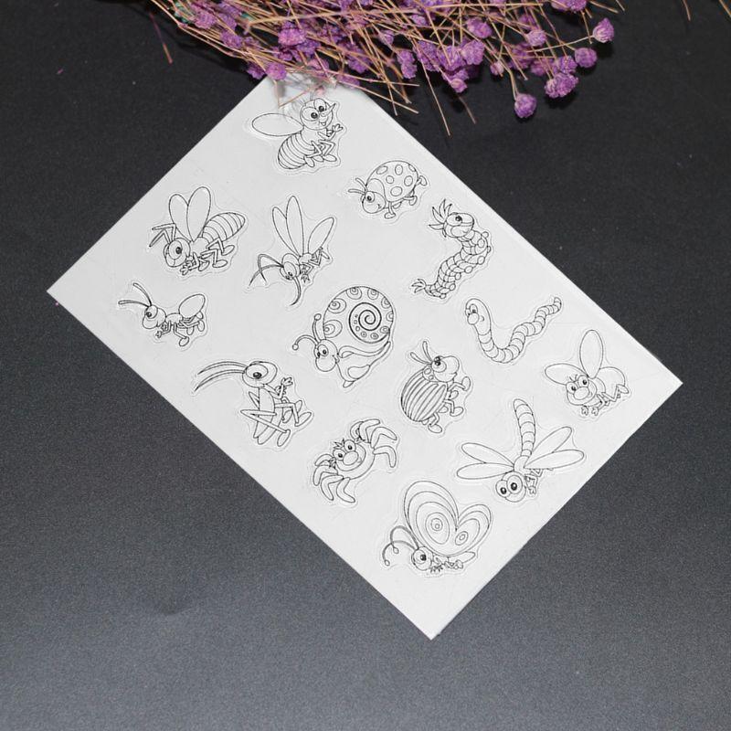 Small Insect Animal Silicone Clear Stamp Cute Animal Seal Transparent Stamper