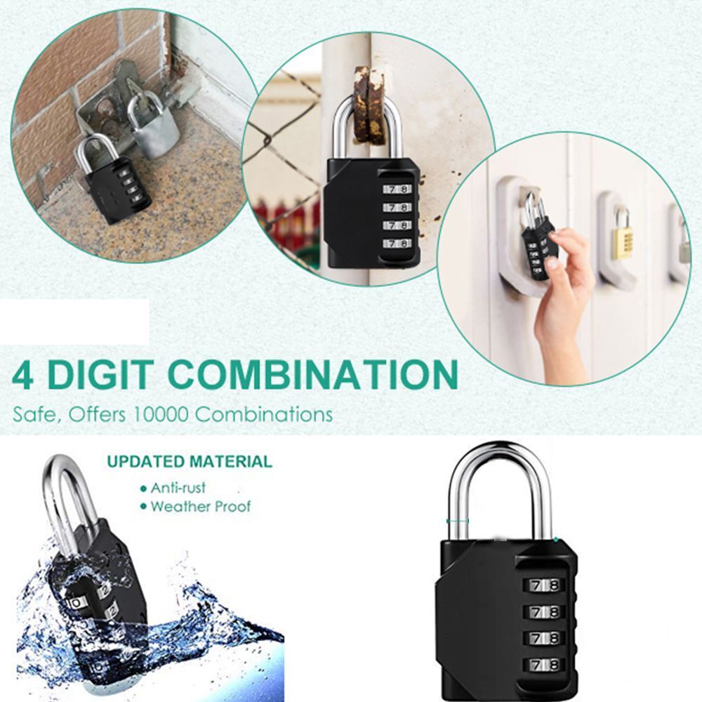 Digit Padlock Lock Package Cabinet Locker Number Locks Combination Lock Padlock