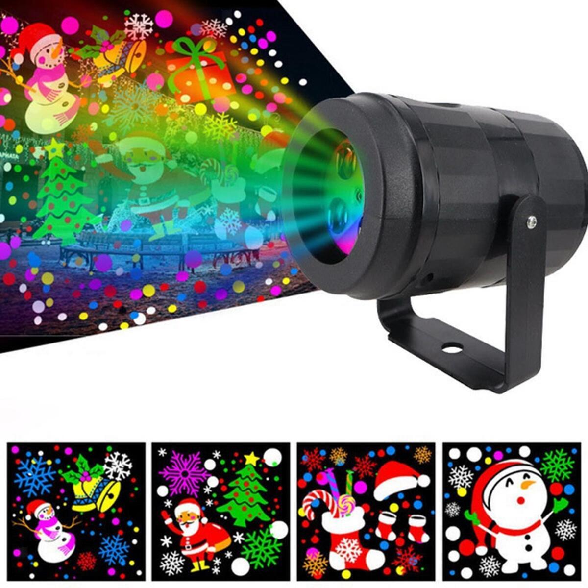 Xmas Christmas LED Projector Light Snowflake Projection Lamp Outdoor