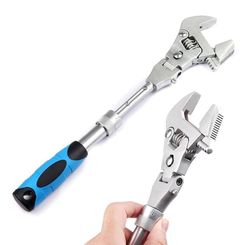10-inch Adjustable Ratchet Wrench 5 in 1 Torque Wrench Folding Spanner for Home
