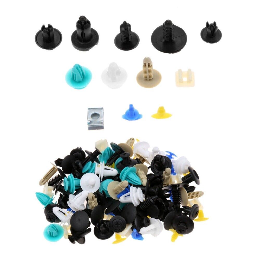 100 pcs Auto Car fender bumper door car surface 12 kinds Rivets Fastener Pins