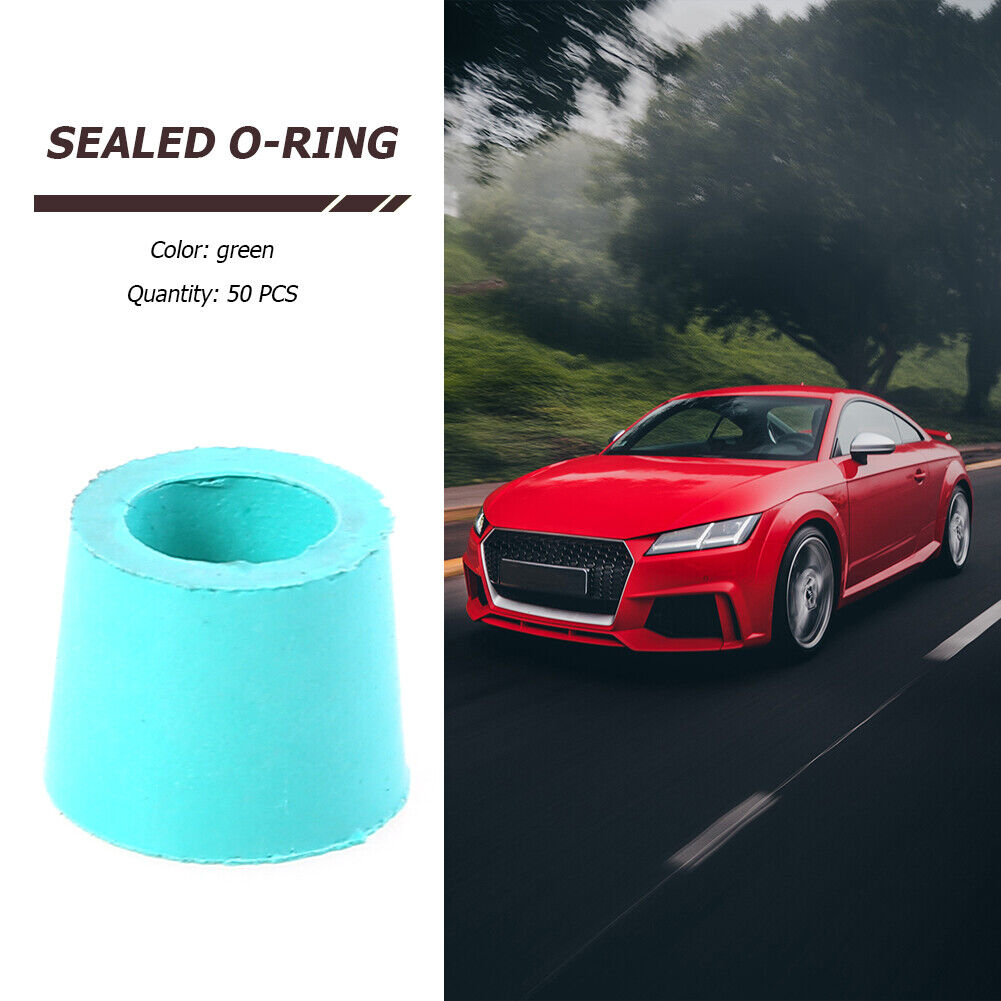 50pcs/lot A/C 1/4 Charging Hose Manifold Repair Rubber Sealing O-ring Green