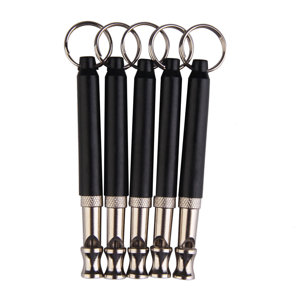 Two-tone Ultrasonic Flute Dog Whistle Keychain for Pet Training