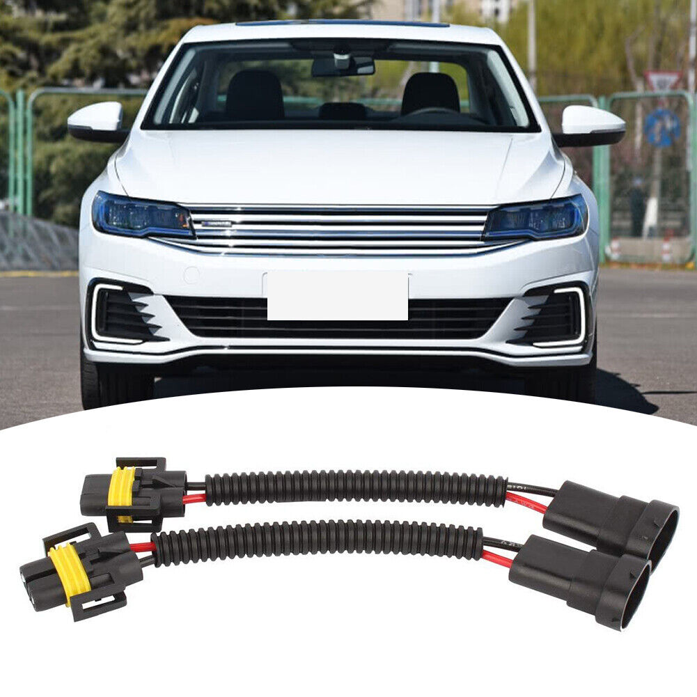 2pcs H11 H9 H8 Extension Cable Wiring Harness for Car Headlights Fog Lights