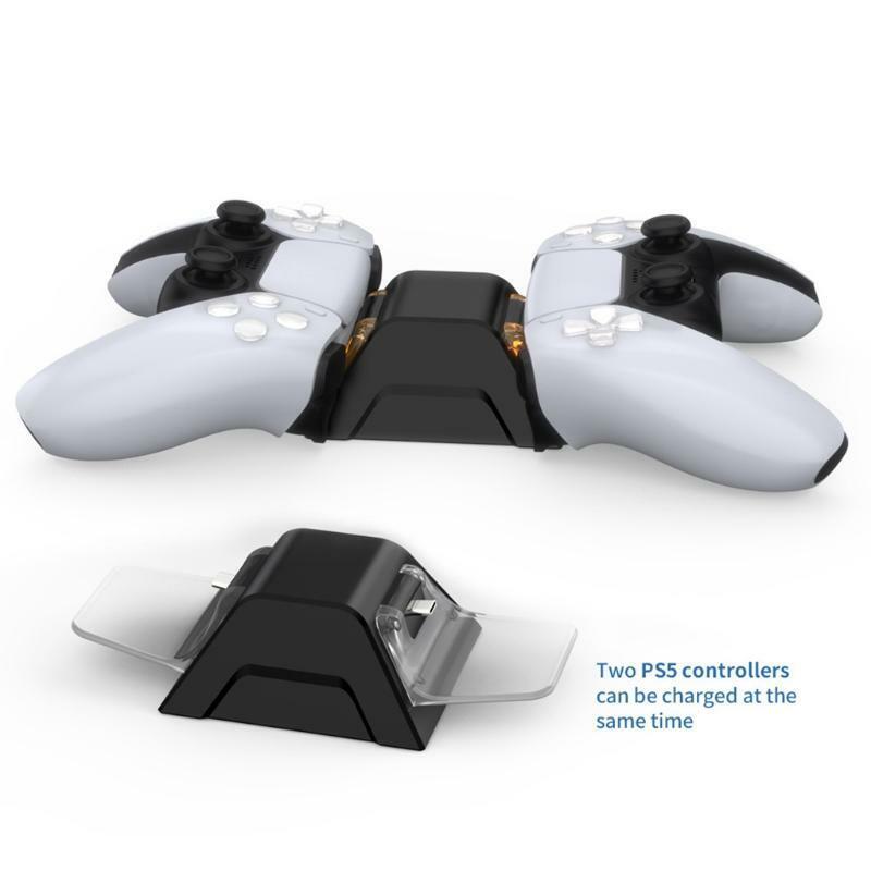 Controller Charger  Charging Station  Safe and Fast Charging  LED for PS5
