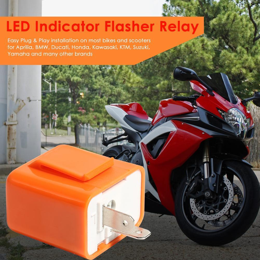 Motorcycle Motorbike 2 Pin Speed Adjustable LED Indicator Flasher Relay