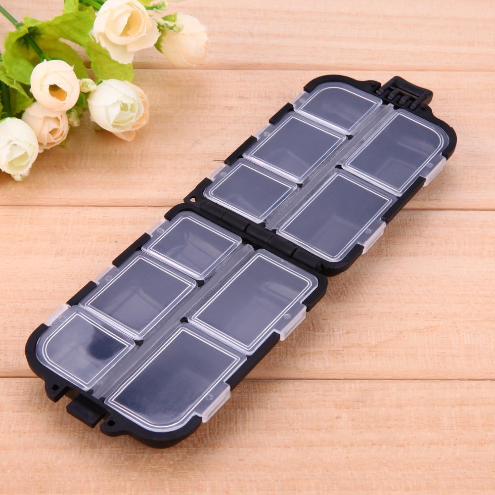10 Compartments Fishing Tackle Box Lure Hook Rig Bait Plastic Storage Case