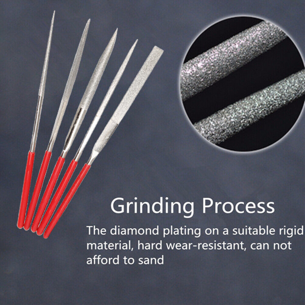 5pcs Needle Files Set for Metal Glass Stone Jewelry Wood Carving Polishing