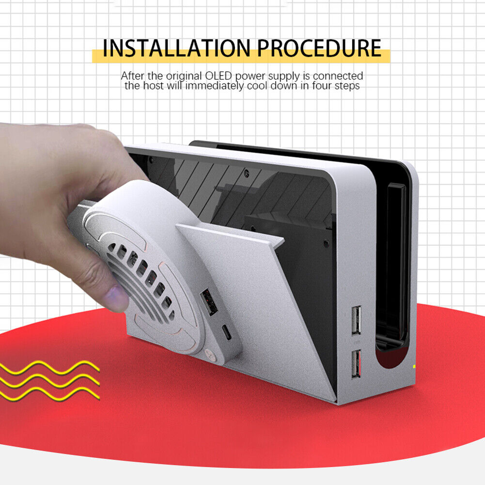 Cooling Fan for NS OLED Charger Dock Cooler Turbo Radiator Heat Dissipation