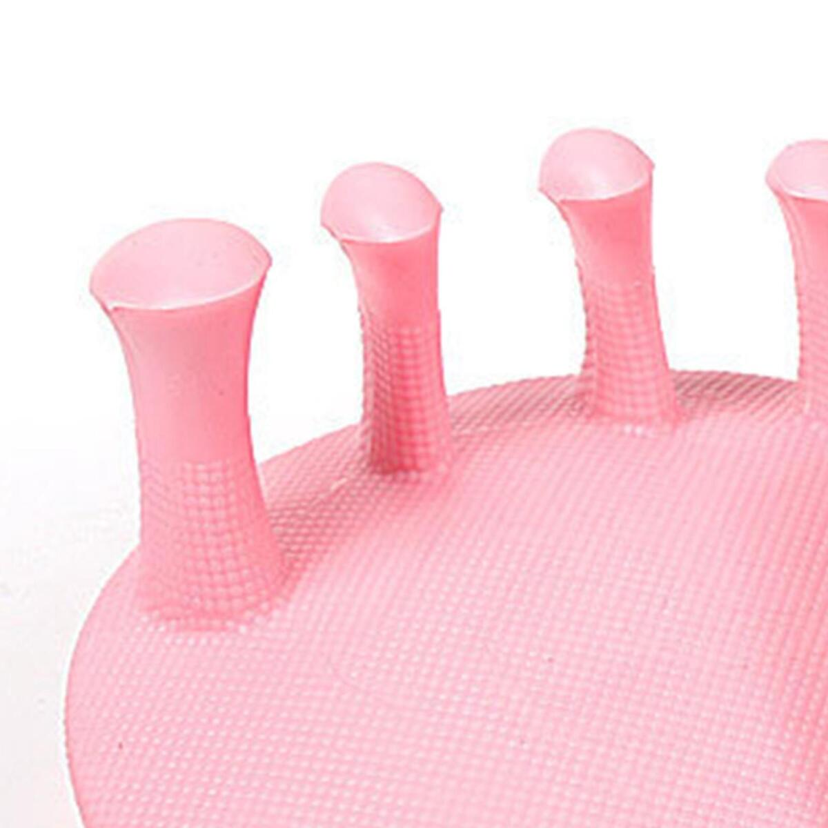 2x Soft Toe Separators Toe Dividers Exercise Auxiliary TPR Stretchers Pink