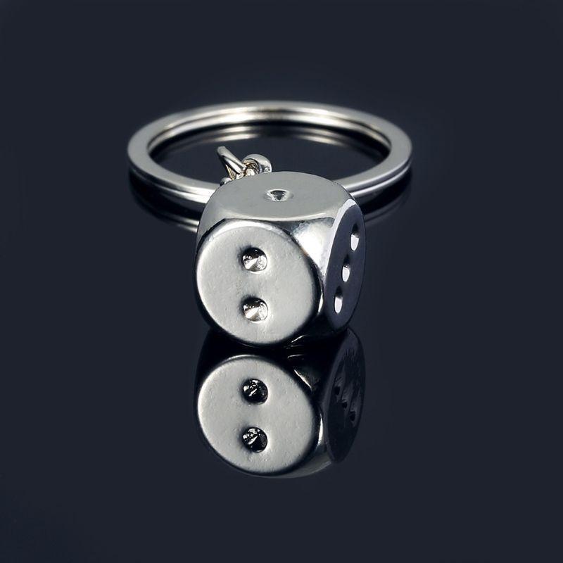 Lucky Dice Metal keychain Jewelry Gifts for Boyfriend Husband Dad