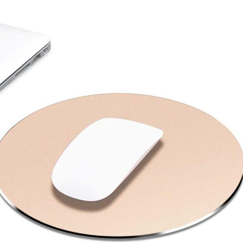 Creative Metallic Waterproof Round Mouse Pad Anti Slip Pad for Office Worker
