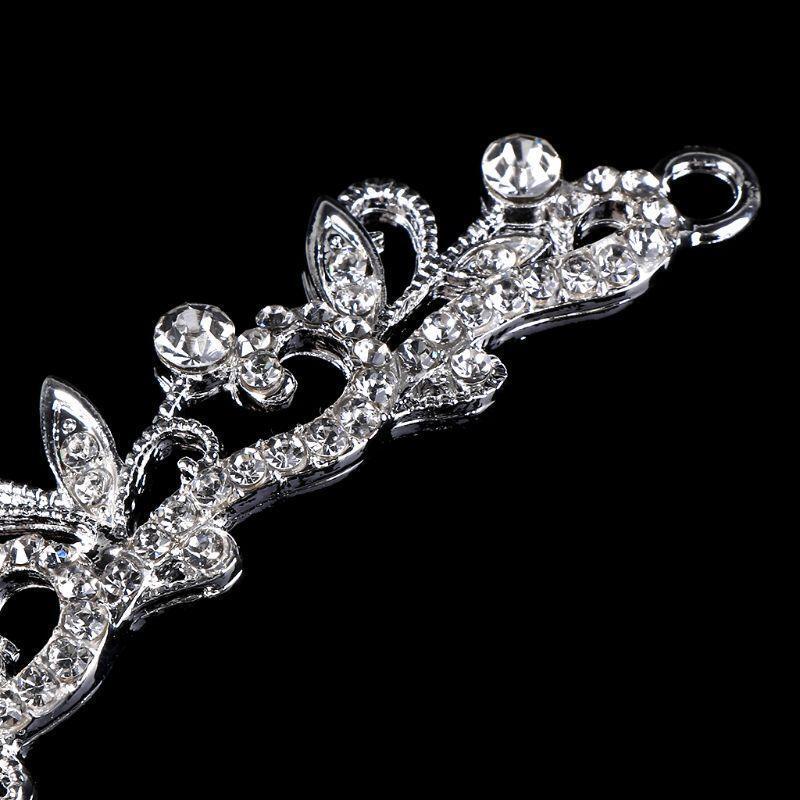 Bridal Princess Austrian Stunning Crystal Hair Tiara Wedding Crown Veil Headband