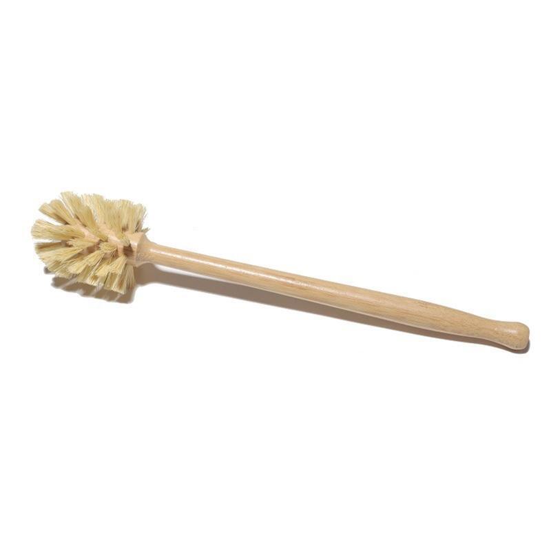 Bottle Brush 14in Extra Long German Beechwood Handle Glasses Mugs Toilet Brush