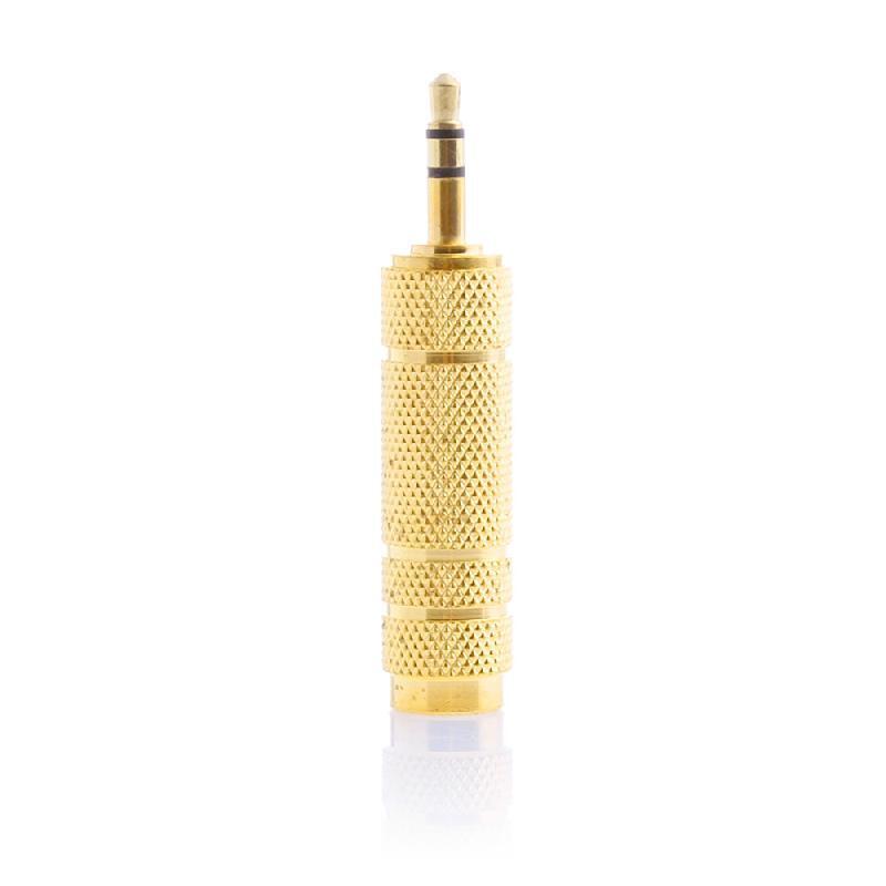 New Microphone 6.35 mm Female to 3.5 mm Male Stereo Audio Connector Adapter Plug