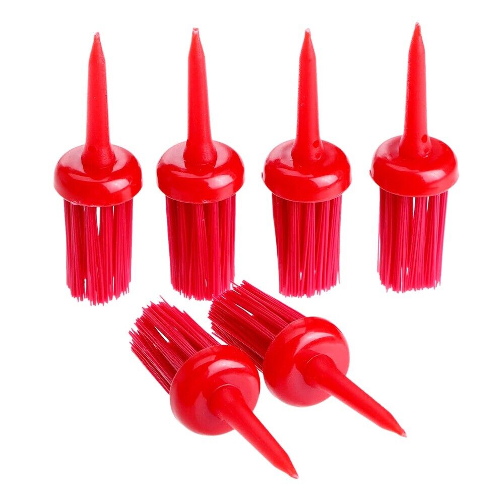 Red 62mm Plastic Bristle Golf Brush Tees Outdoor Sport Driver Training Tee 50Pcs